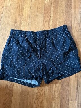 Old Navy Black Printed LinenShorts